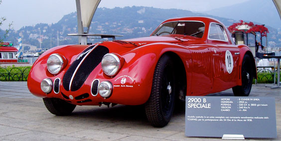 Lake Como Italy, 1938 LeMans Alfa Romeo