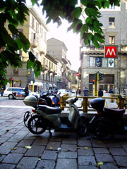 Motorini on Montenapoleone, Milano Italy